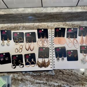 NWOT Paparazzi Gold Tone and Rose Gold Pierced Earring Lot